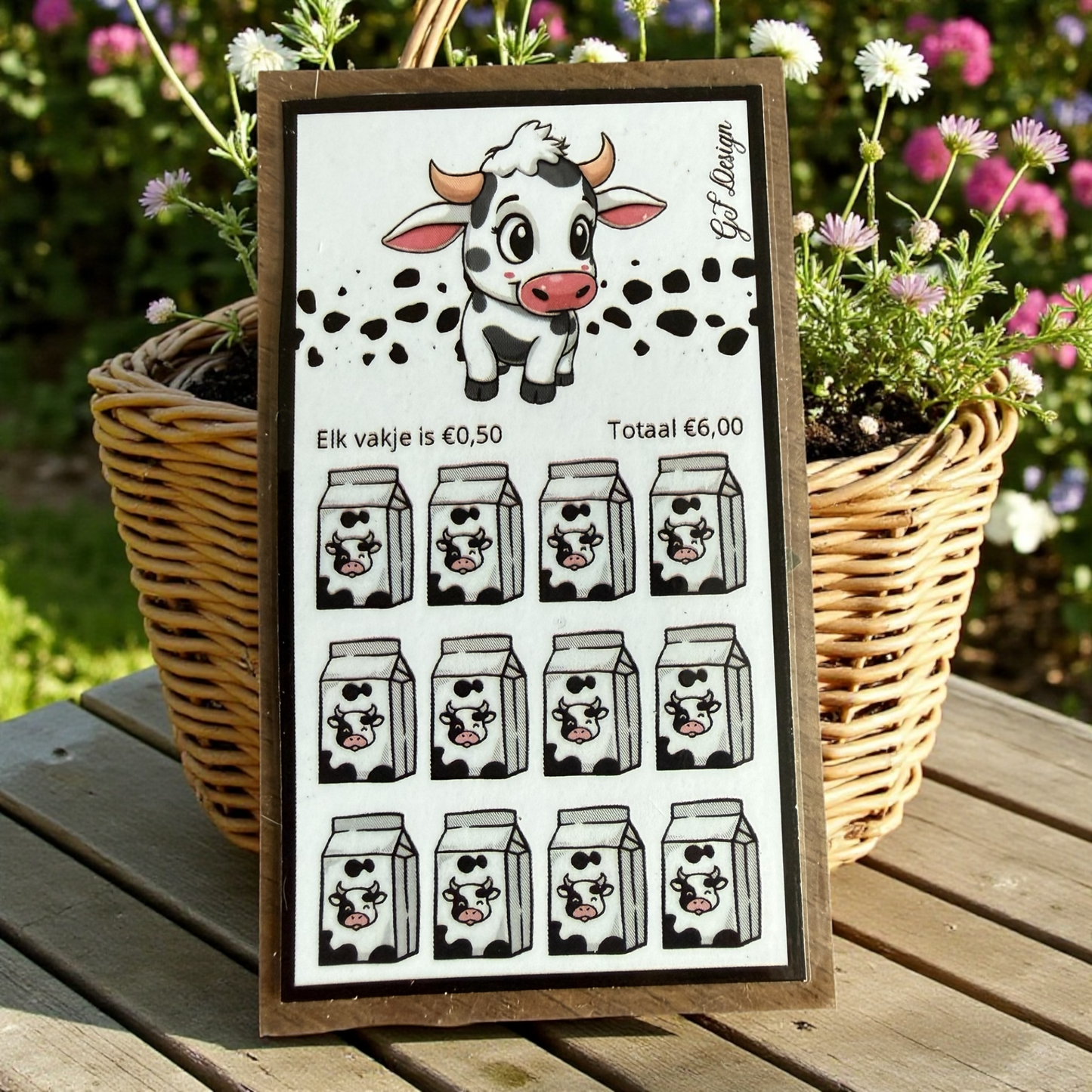 Cash Stuffing Challenge Koetjes - Spaarkaarten Set A6/A7