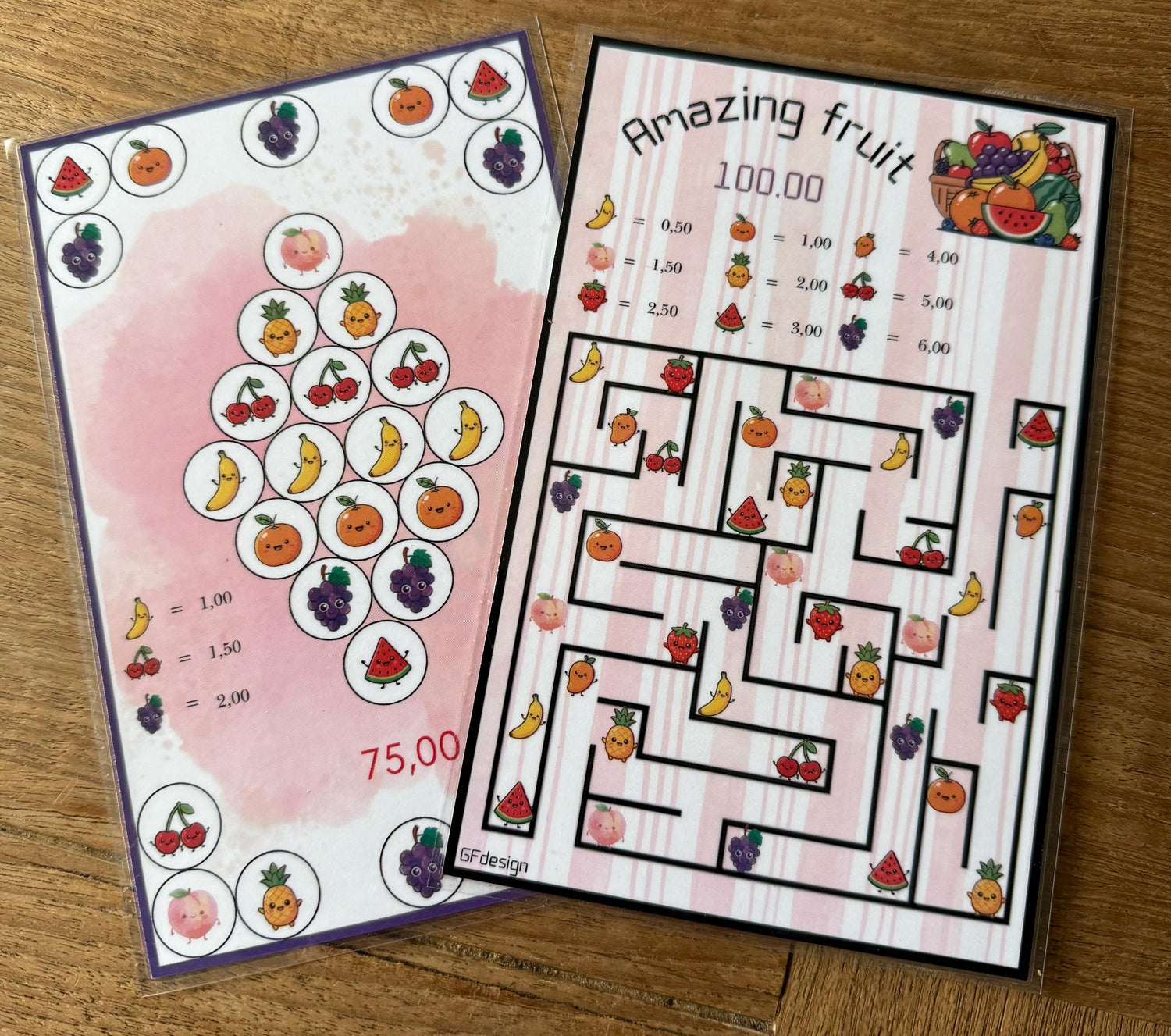 Diverse unieke cash stuffing spaarkaarten doolhof baby budget planners GFDesignNL