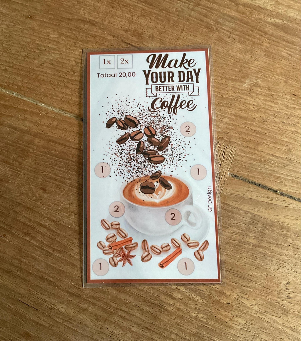 Cash stuffing challenge Koffie