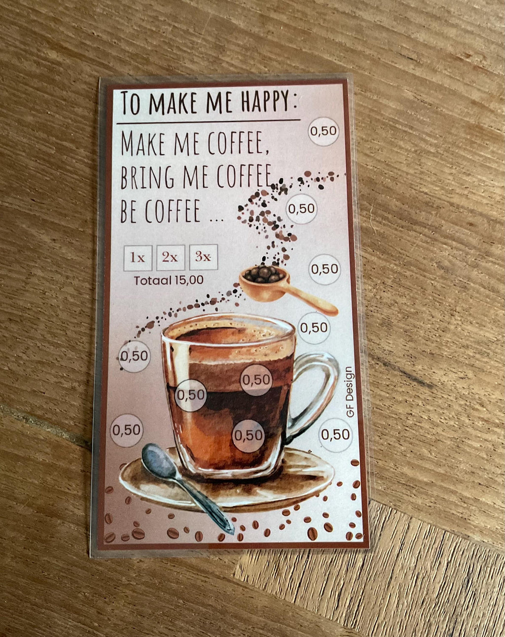 Cash stuffing challenge Koffie