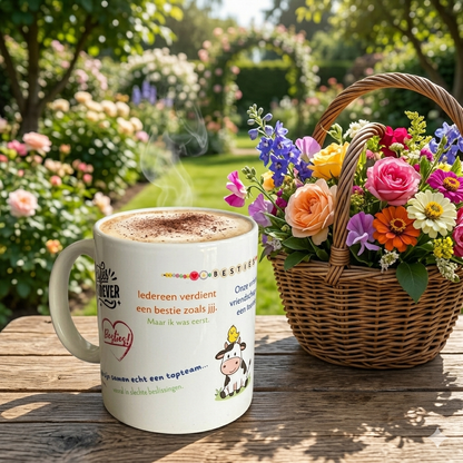Vriendschap Koffiemok 325ml 'Besties Forever' | GFDesignNL