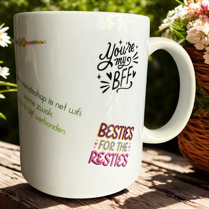 Vriendschap Koffiemok 325ml 'Besties Forever' | GFDesignNL
