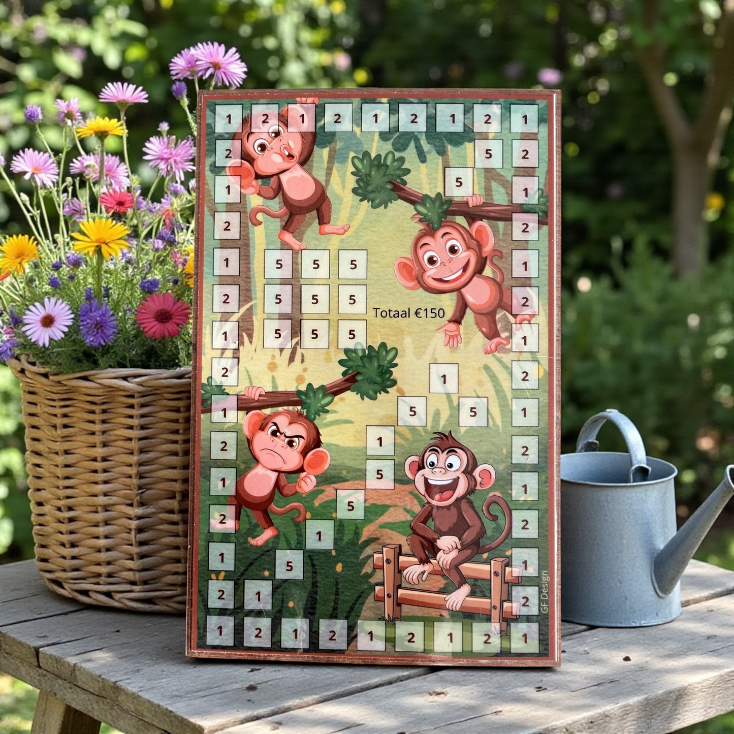 Cash Stuffing Challenge Affen & Schmetterlinge - Sparkarten A5 (Einzeln oder Set)