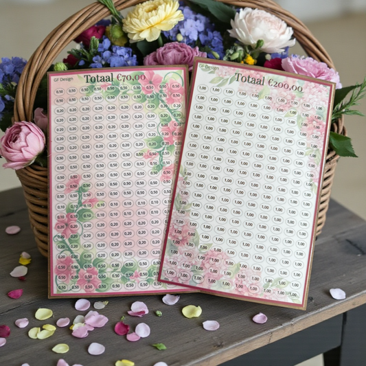 Cash Stuffing Challenge Loose Change Pink - Savings Trackers A5 (Loose or Set)