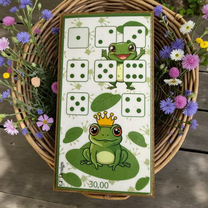 Cash Stuffing Challenge Frösche - Würfelspiel Set A6