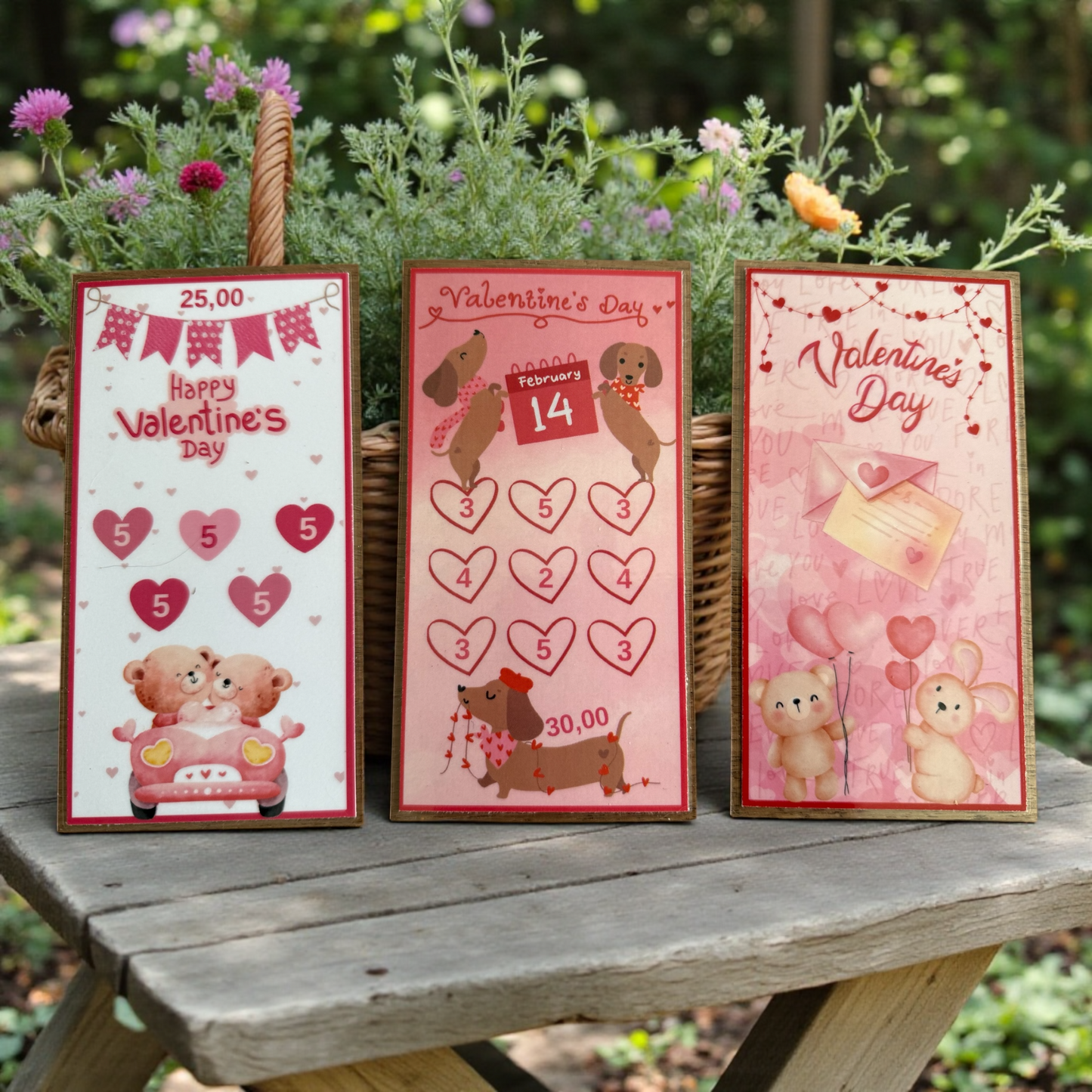 Cash Stuffing Challenge Valentine - Savings Cards for Love
