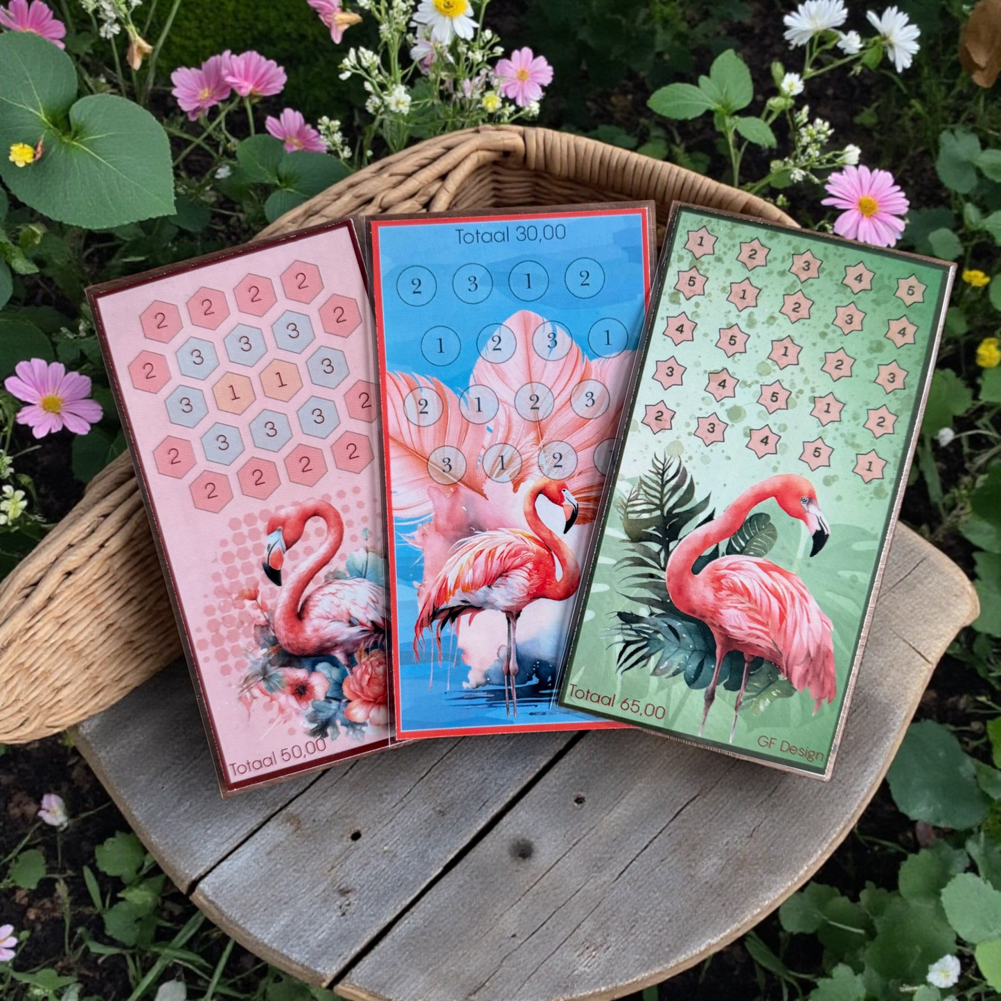 Cash Stuffing Challenge Flamingo - Savings Trackers A6 (Loose or Set)