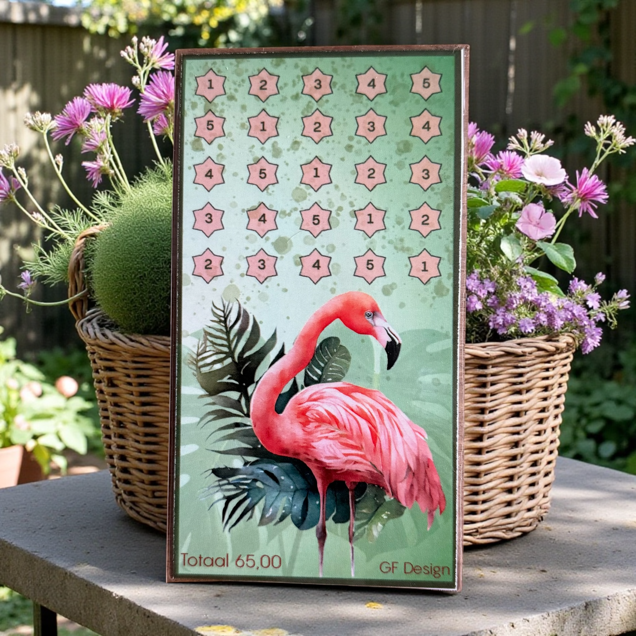 A6 Spaarkaart Flamingo Challenge - Cash Stuffing