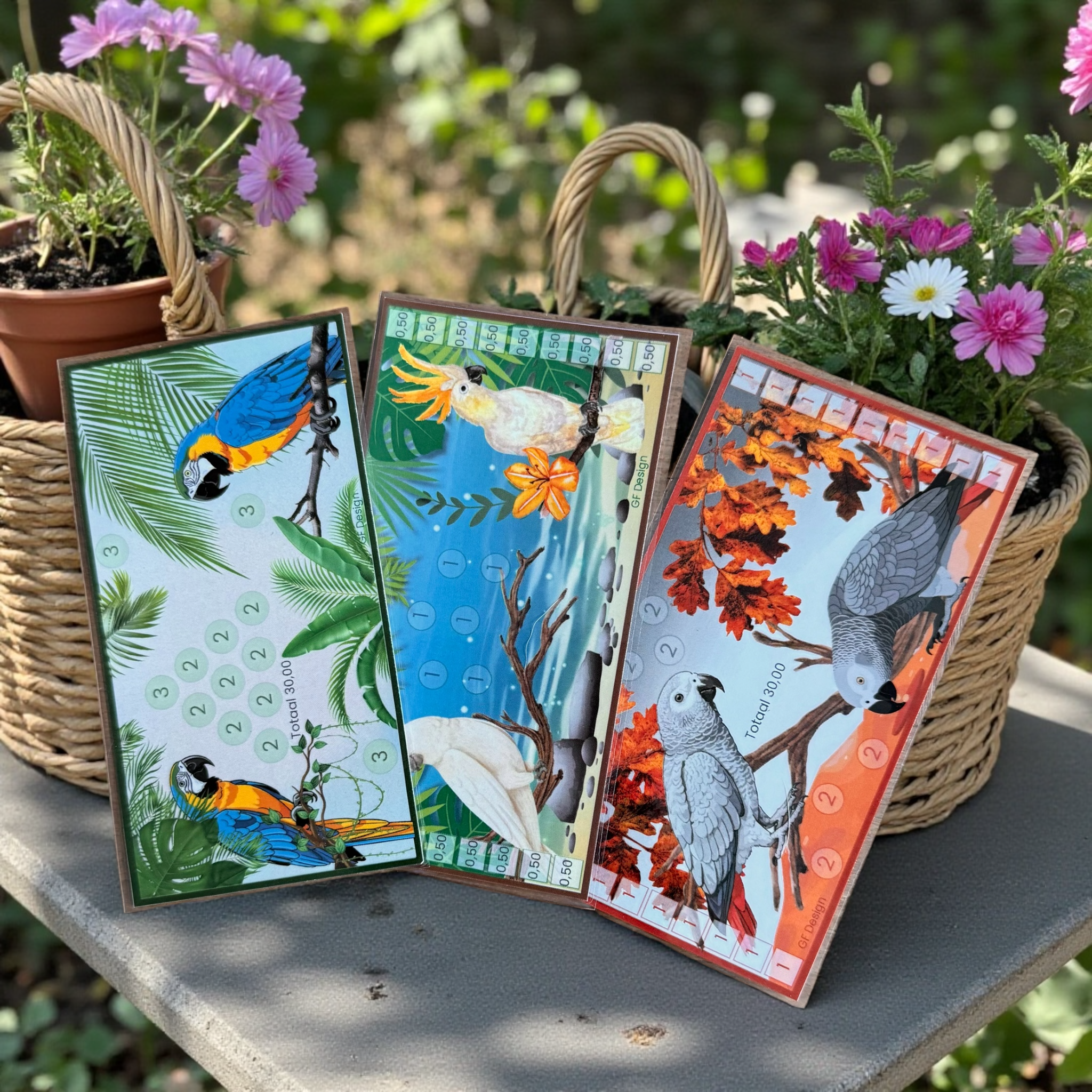 Cash stuffing challenge Papegaaien