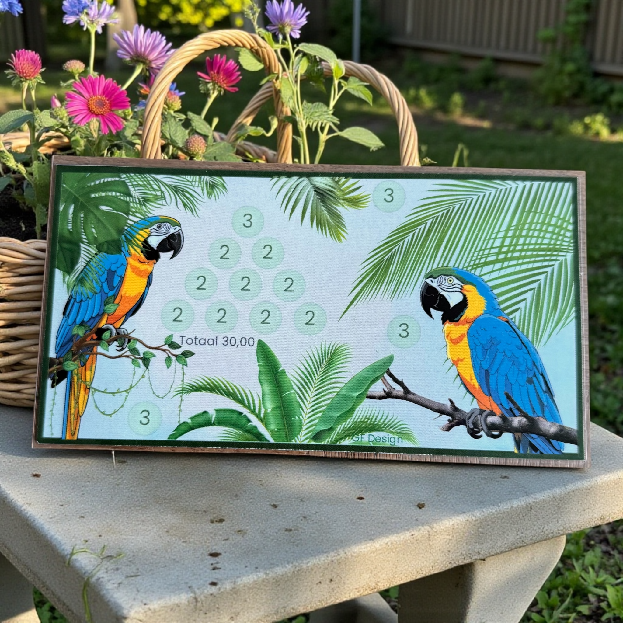 Cash stuffing challenge Papegaaien