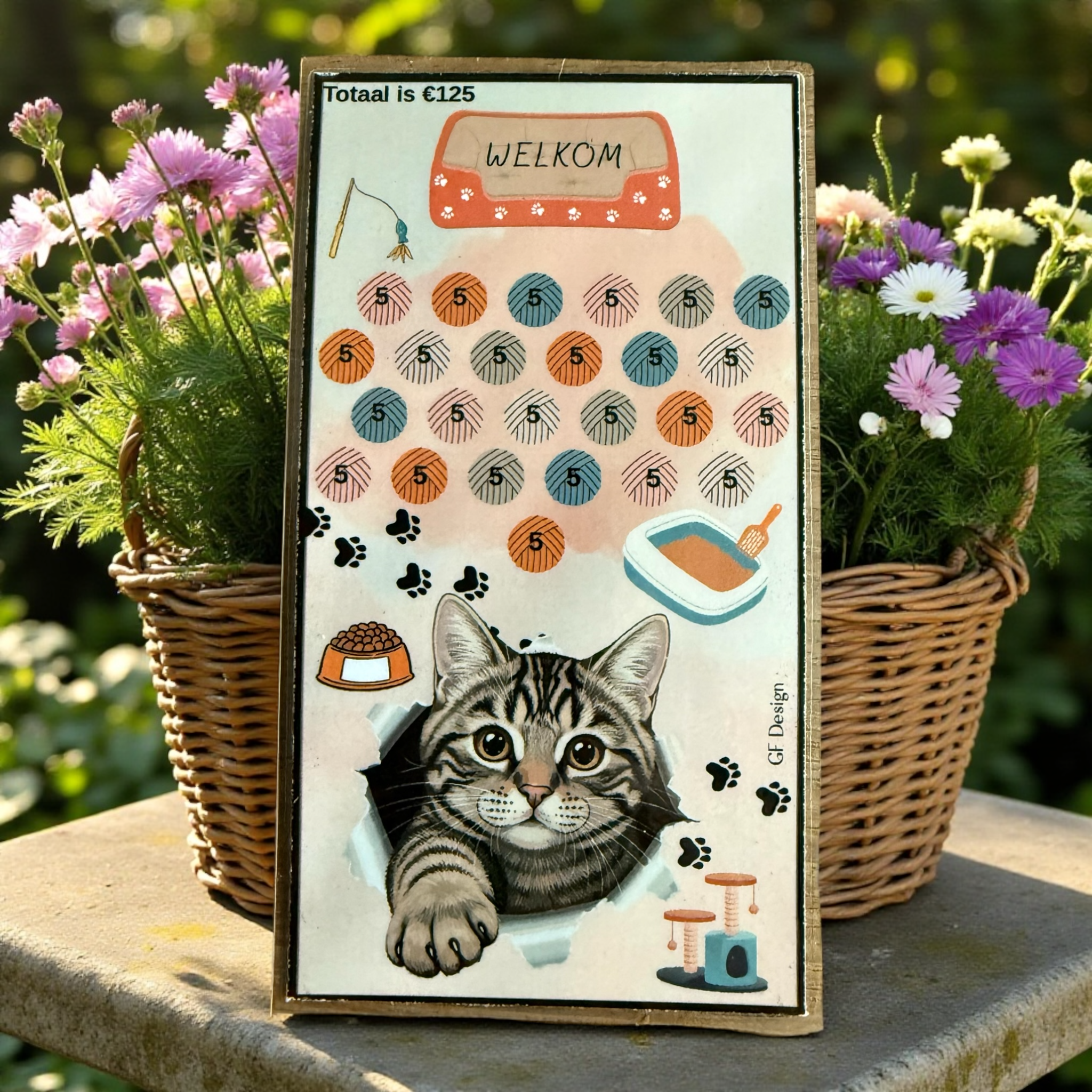 Spaarkaarten Nieuwe Poes - Cash Stuffing Challenge Set (3 stuks)