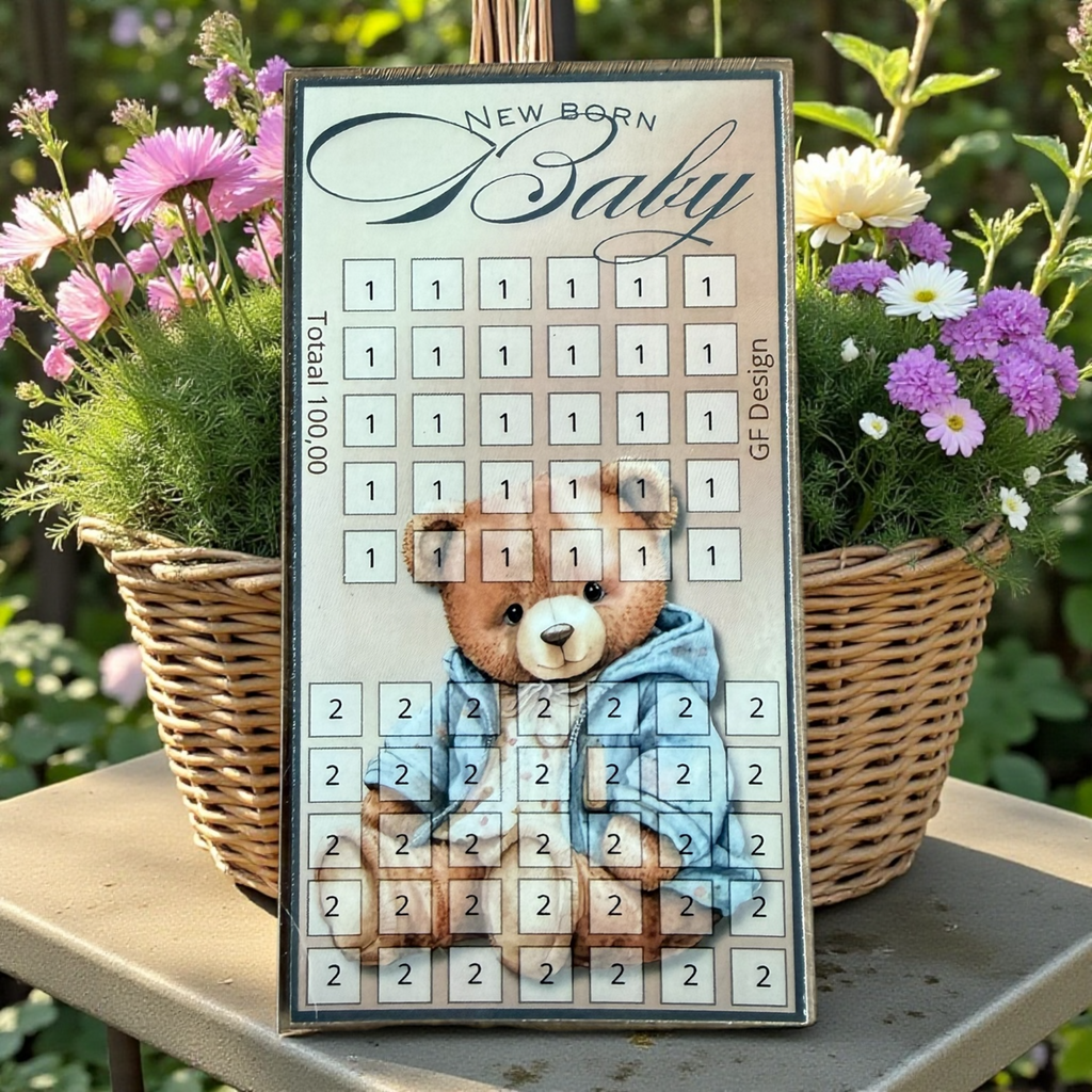 Spaarkaarten Pasgeboren Baby - Cash Stuffing Challenge Set (3 stuks)