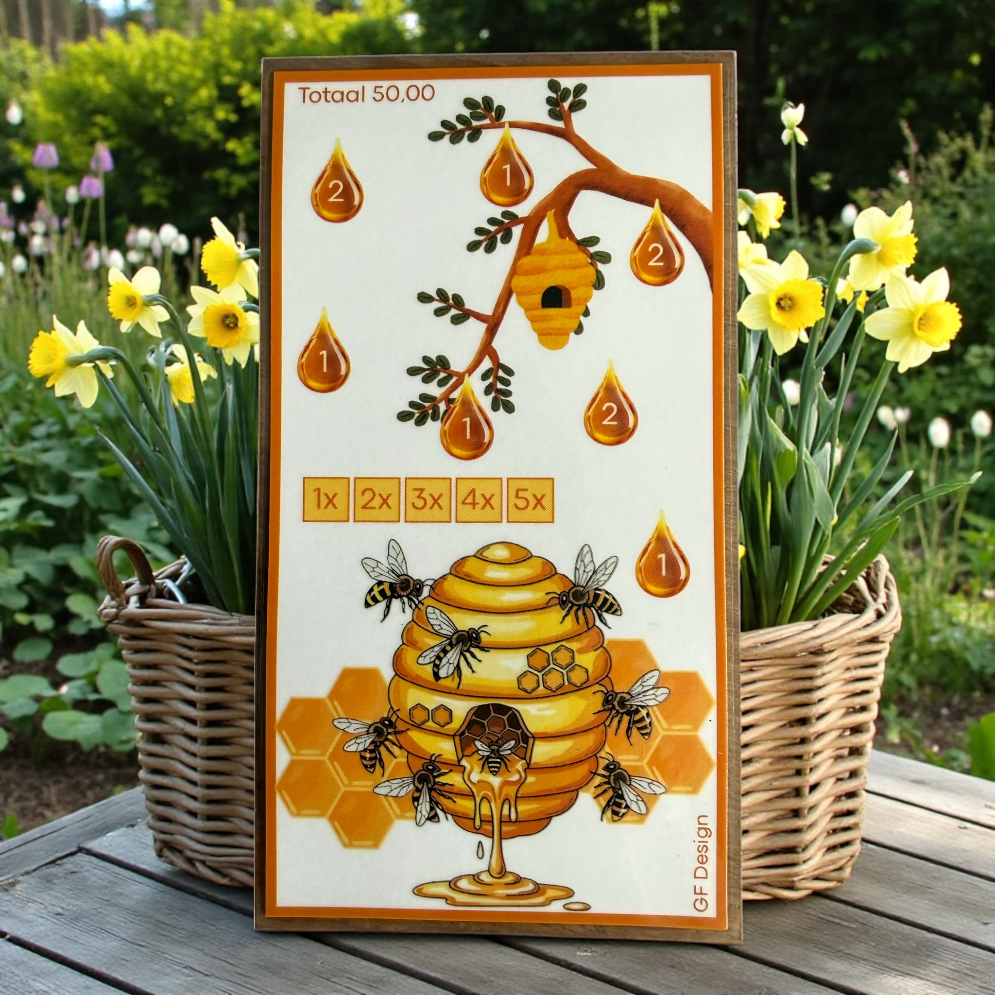 Spaarkaarten Bijen & Honing - Cash Stuffing Challenge Set (3 stuks)