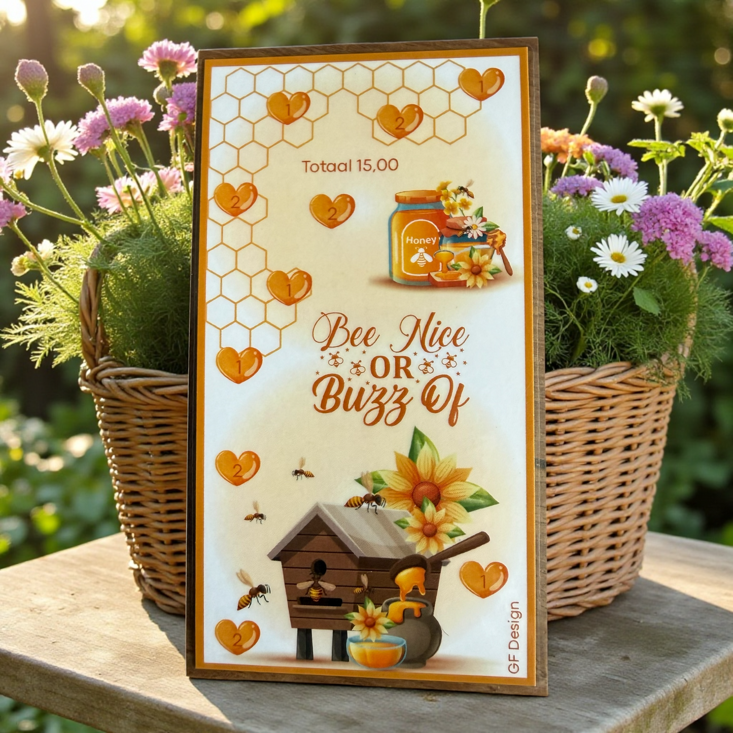 Cash Stuffing Challenge Bienen & Honig - Sparkarten A6 (Einzeln oder Set)