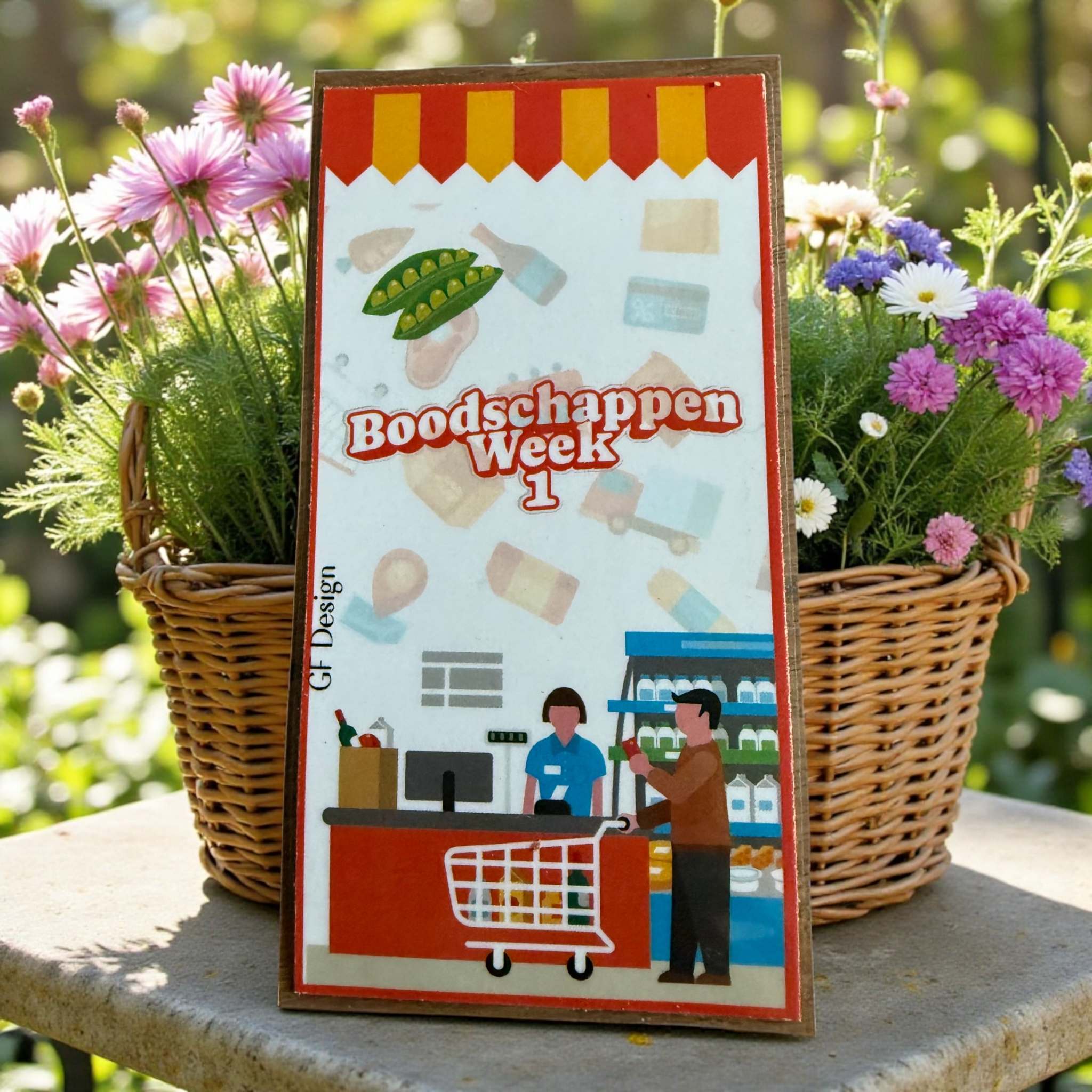 Boodschappen Budget Planner - Cash Stuffing Challenge Kaart