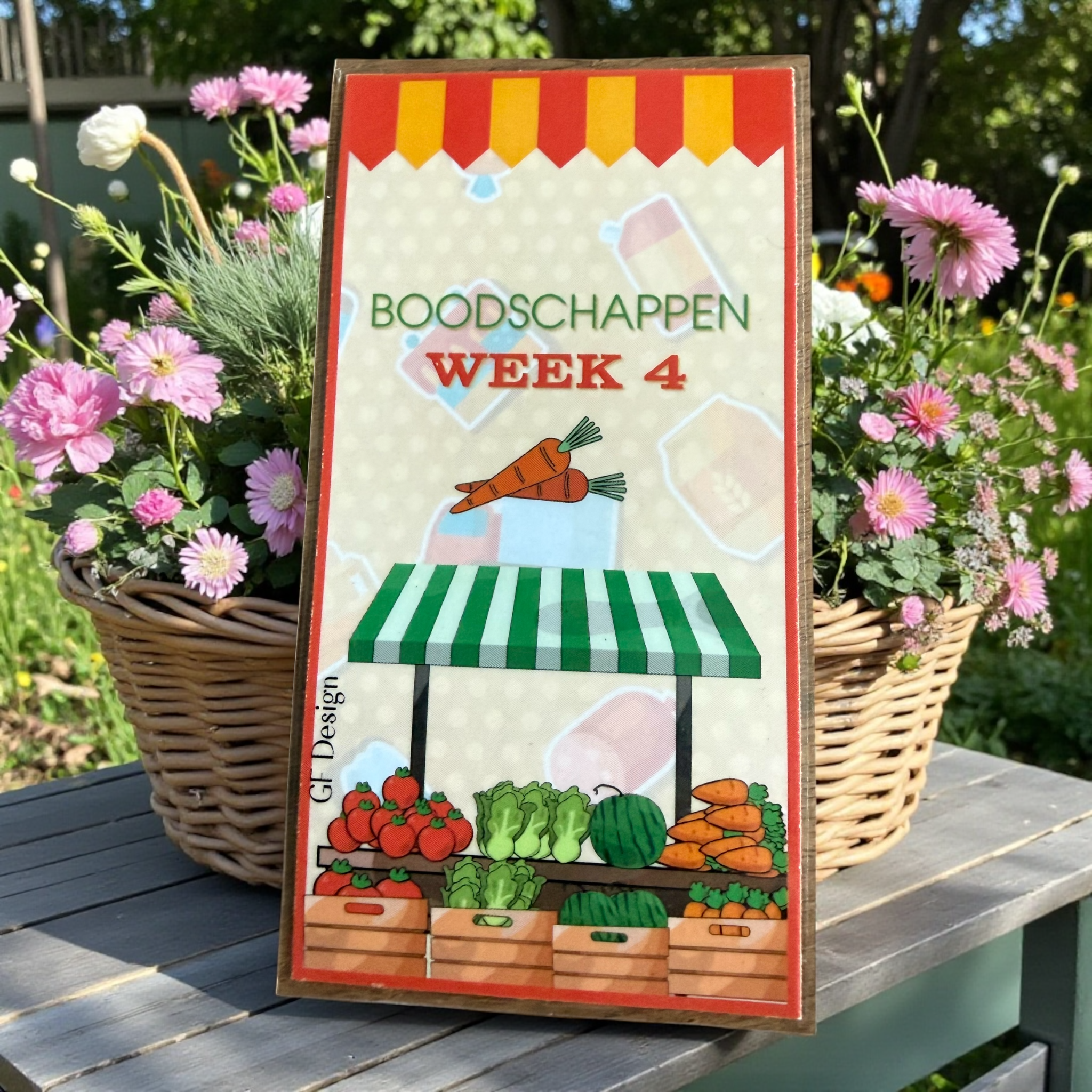 Boodschappen Budget Planner - Cash Stuffing Challenge Kaart