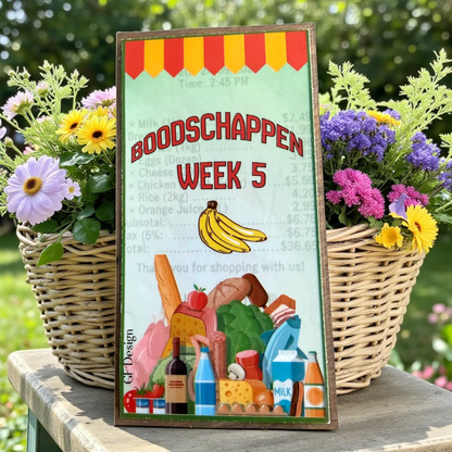 Boodschappen Budget Planner - Cash Stuffing Challenge Kaart