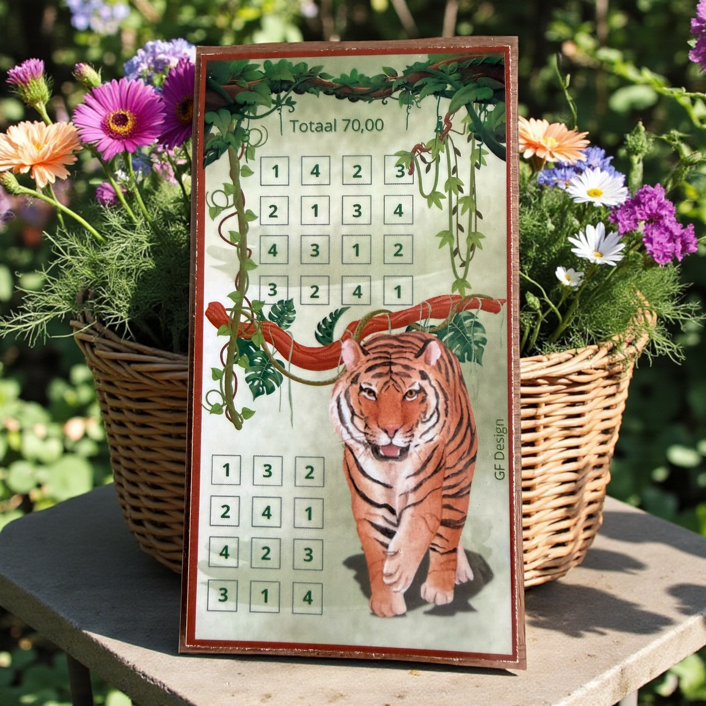 Cash Stuffing Challenge Tiger - Savings Cards A6 (Loose or Set)