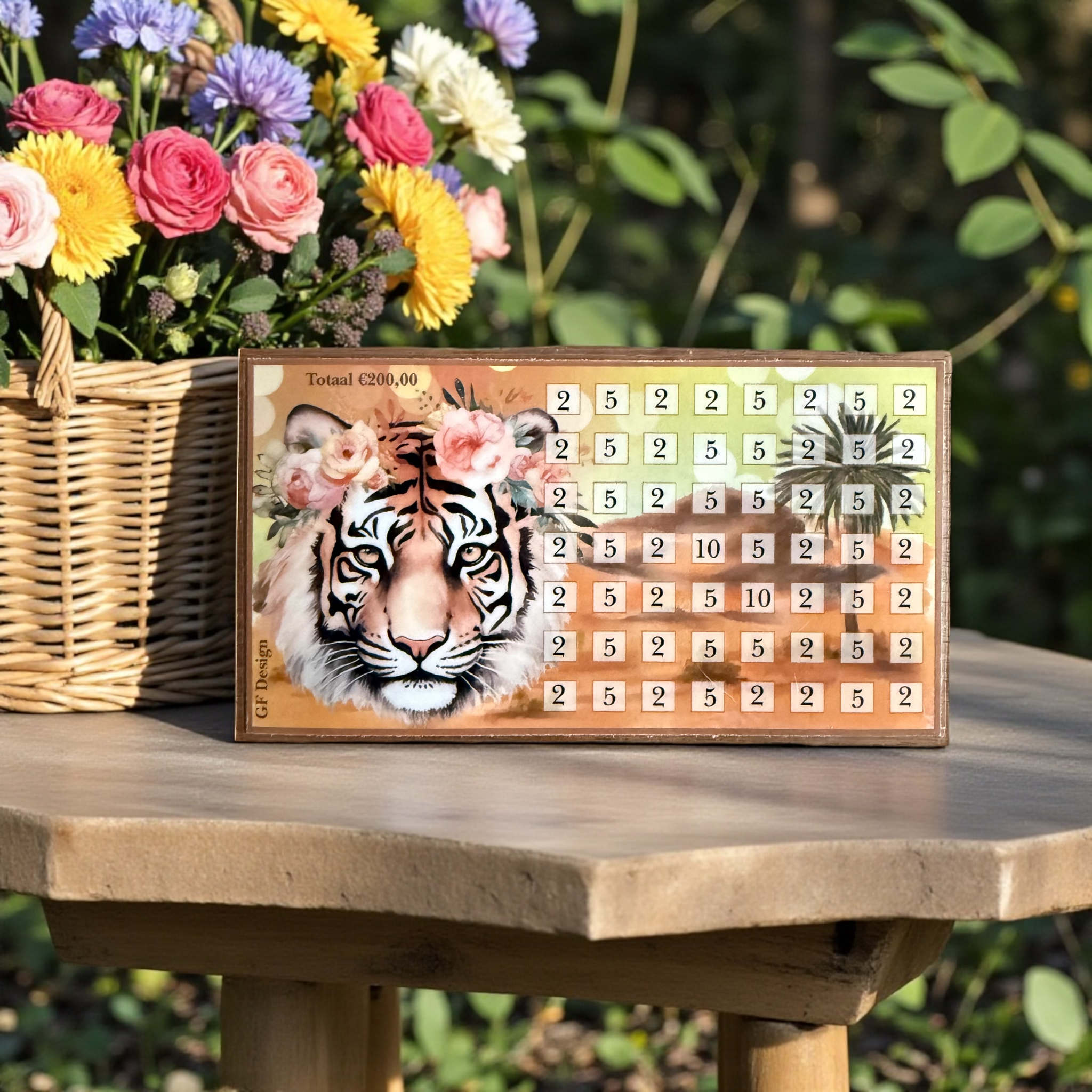 Cash Stuffing Challenge The Wild - Set van 3 Spaarkaarten met Wilde Dieren