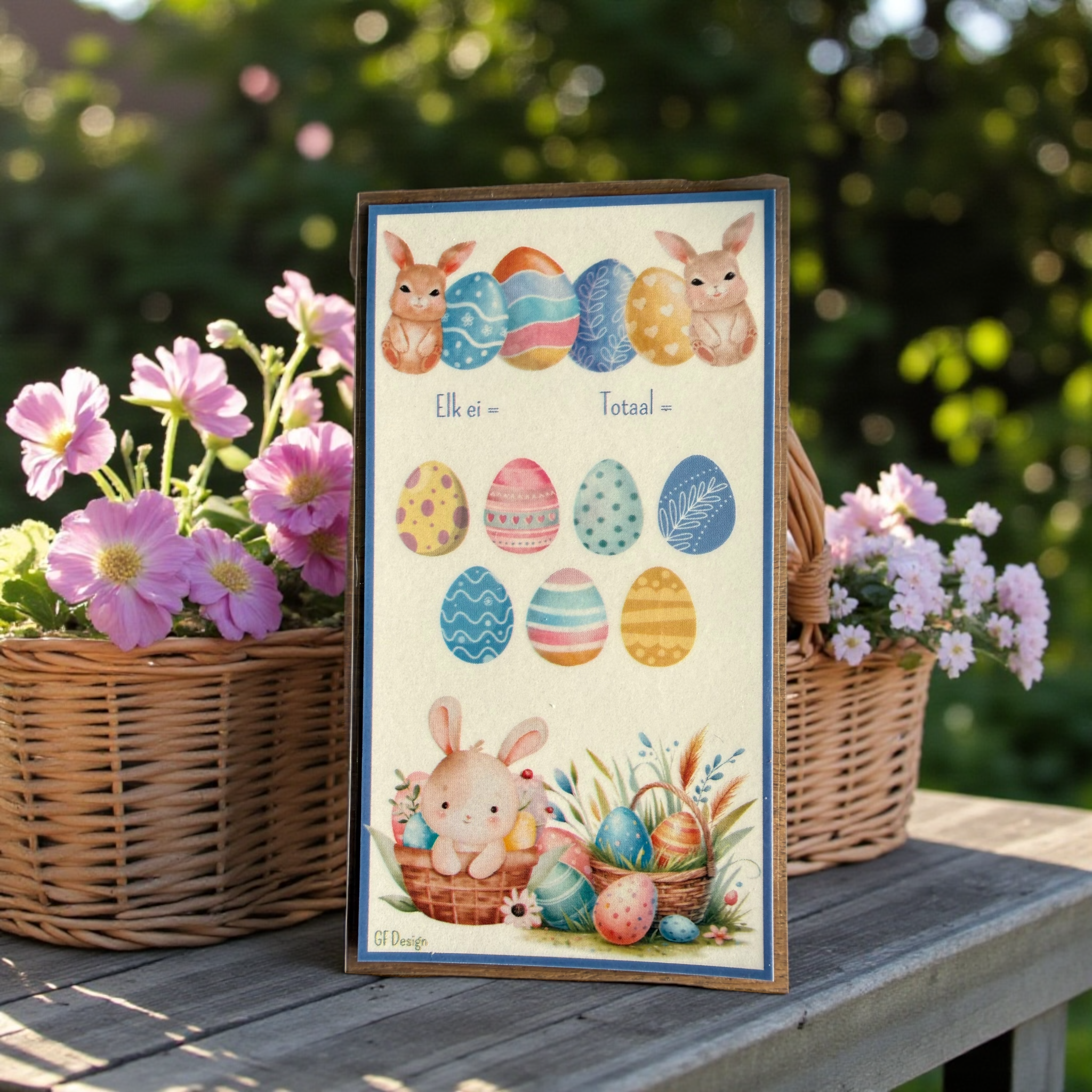 Cash Stuffing Challenge Pasen - Speelbord A5 + 4 Spaarkaarten A6 met Dobbelsteen