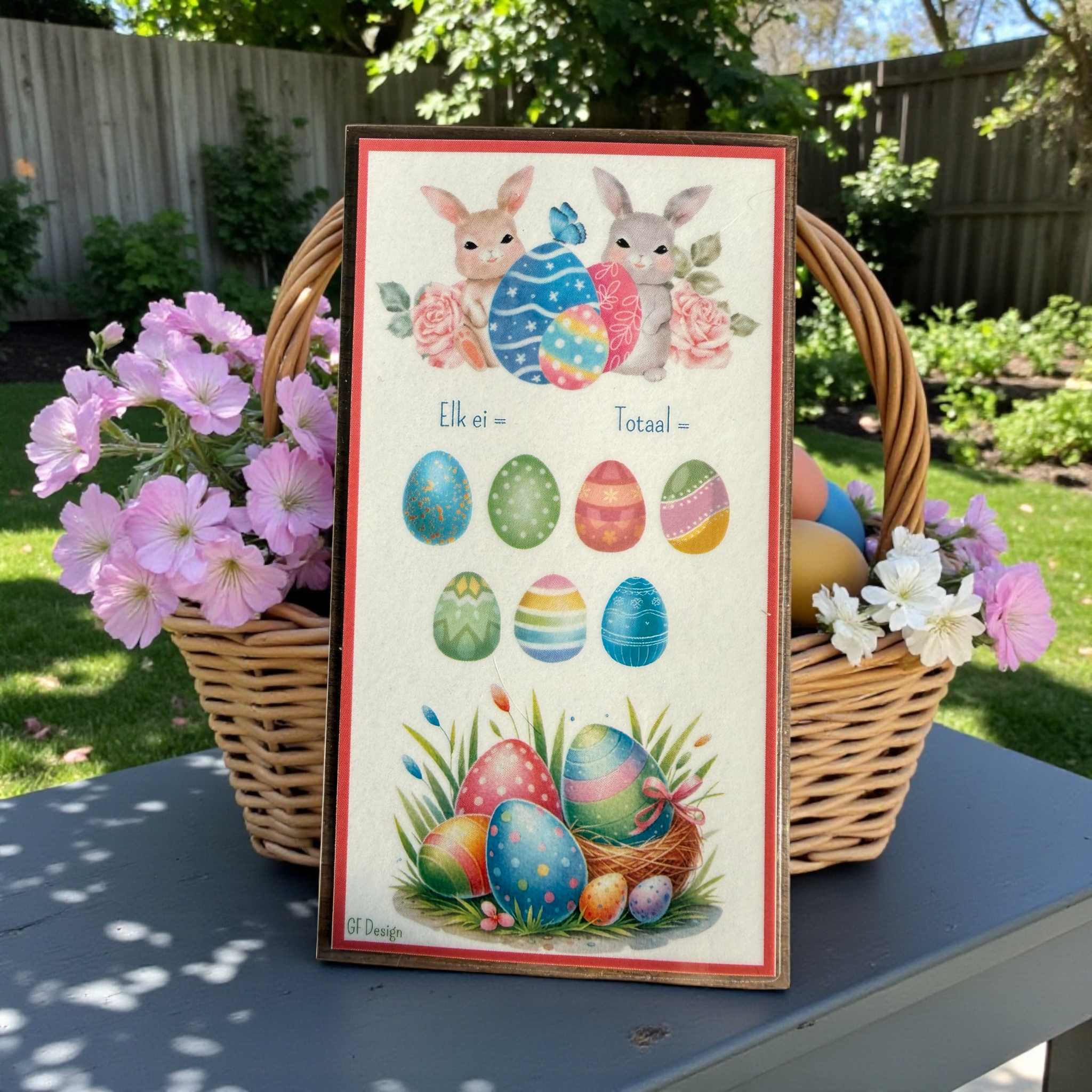 Cash Stuffing Challenge Pasen - Speelbord A5 + 4 Spaarkaarten A6 met Dobbelsteen