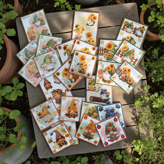 Cash Stuffing Challenge Gnome Serie - 5 Sparkarten Sets