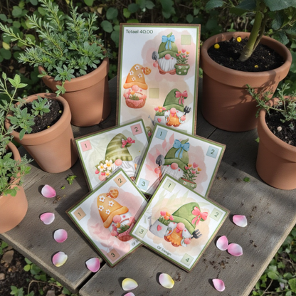 Cash Stuffing Challenge Gnome Serie - 5 Sparkarten Sets