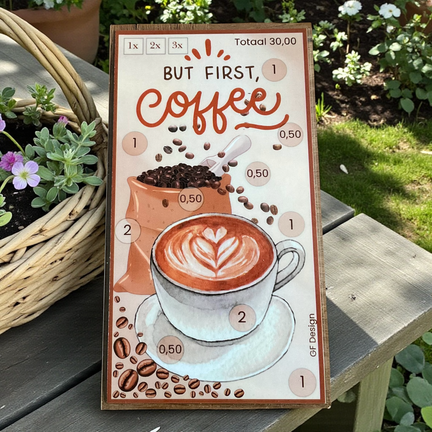 Cash Stuffing Challenge Koffie - Spaarkaarten A6 (Los of Set)