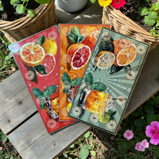 Cash Stuffing Challenge Fruity – Sparkarten A6 (Einzeln oder Set)