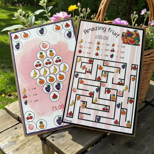 Cash Stuffing Challenge Karten Labyrinth – Set oder lose – Sparkarten 75 & 100 Euro – A5