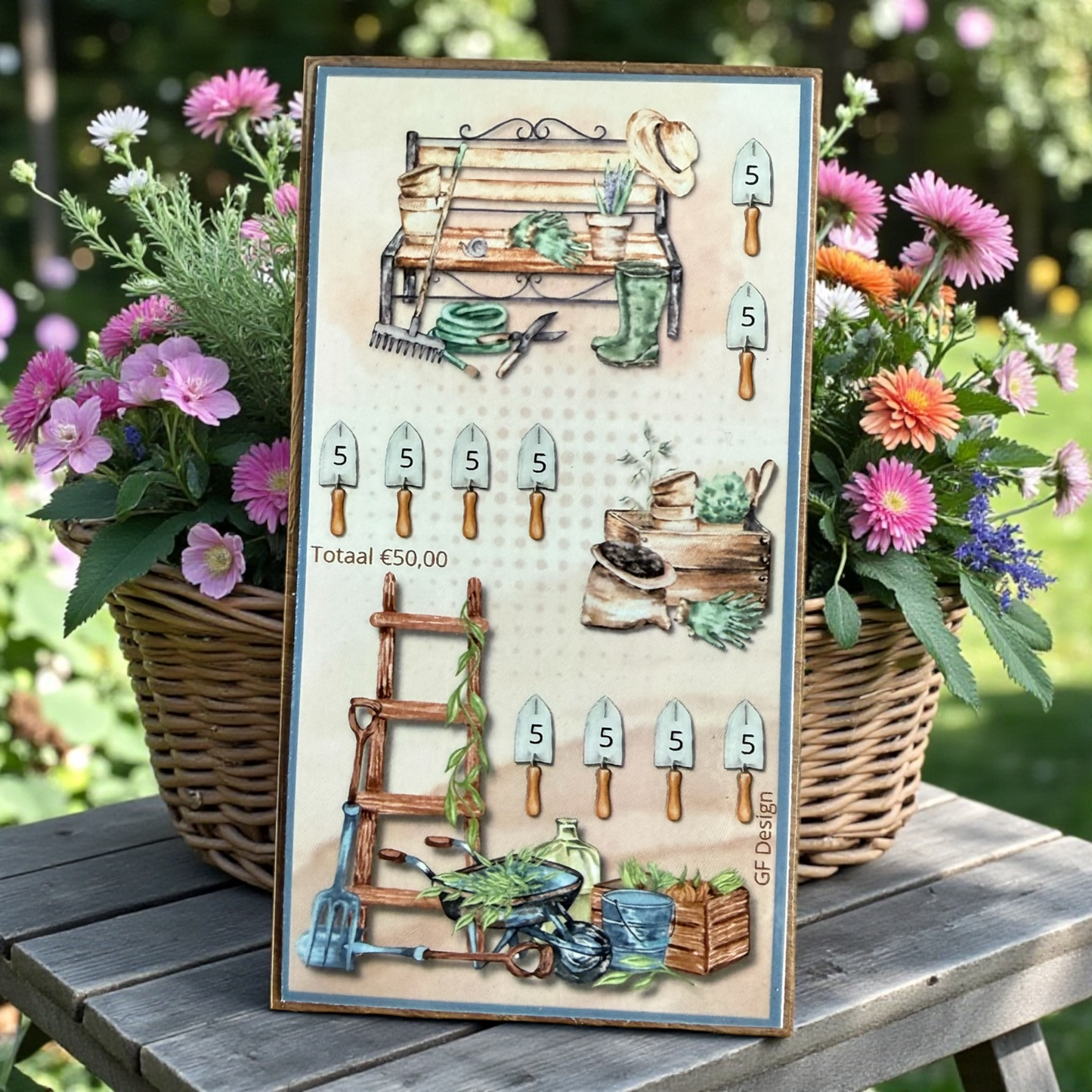 Gemüsegarten-Sparkarten A6 - Cash Stuffing Challenge (Einzeln oder Set)