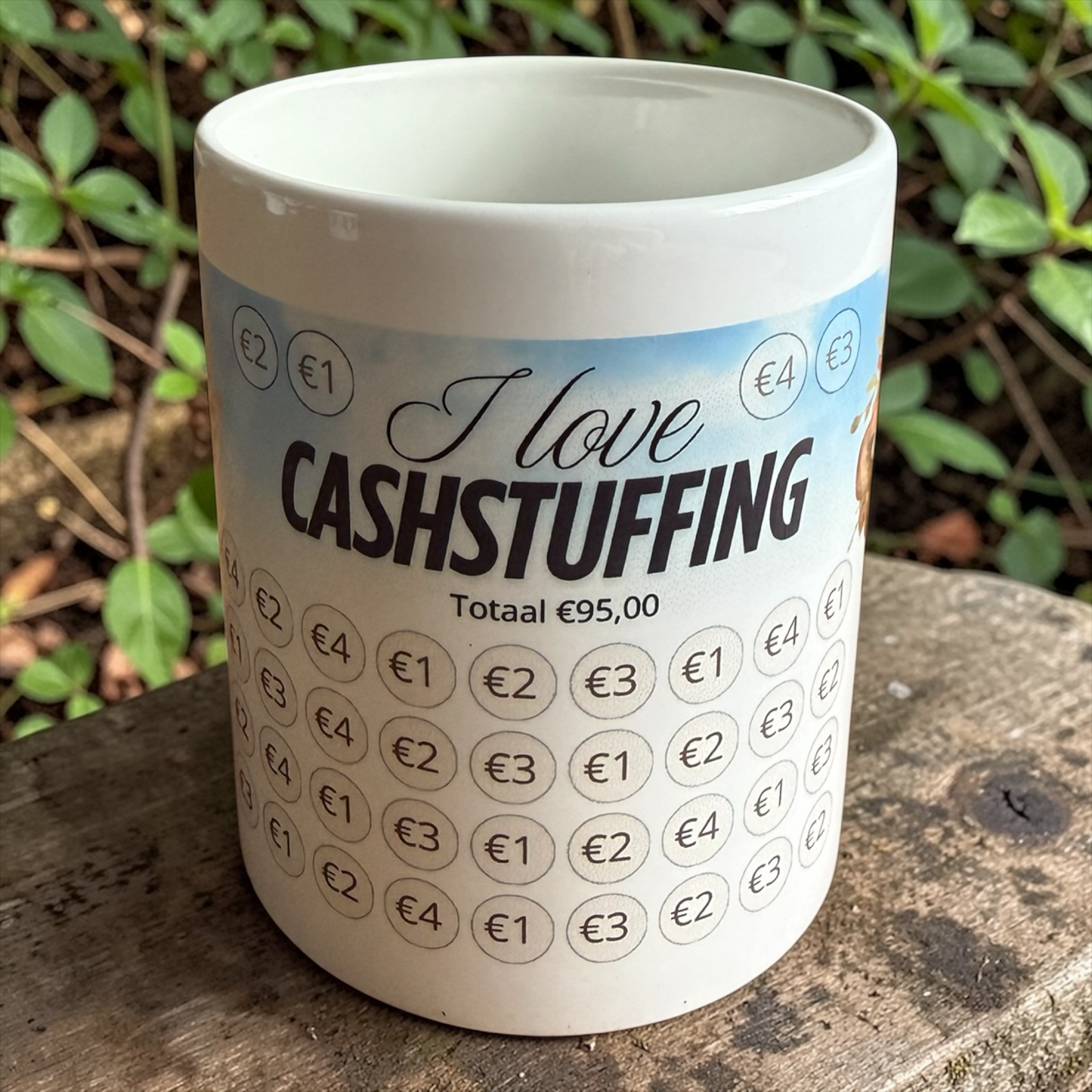 Cash stuffing challenge mok  kleurrijk GFdesignNLg