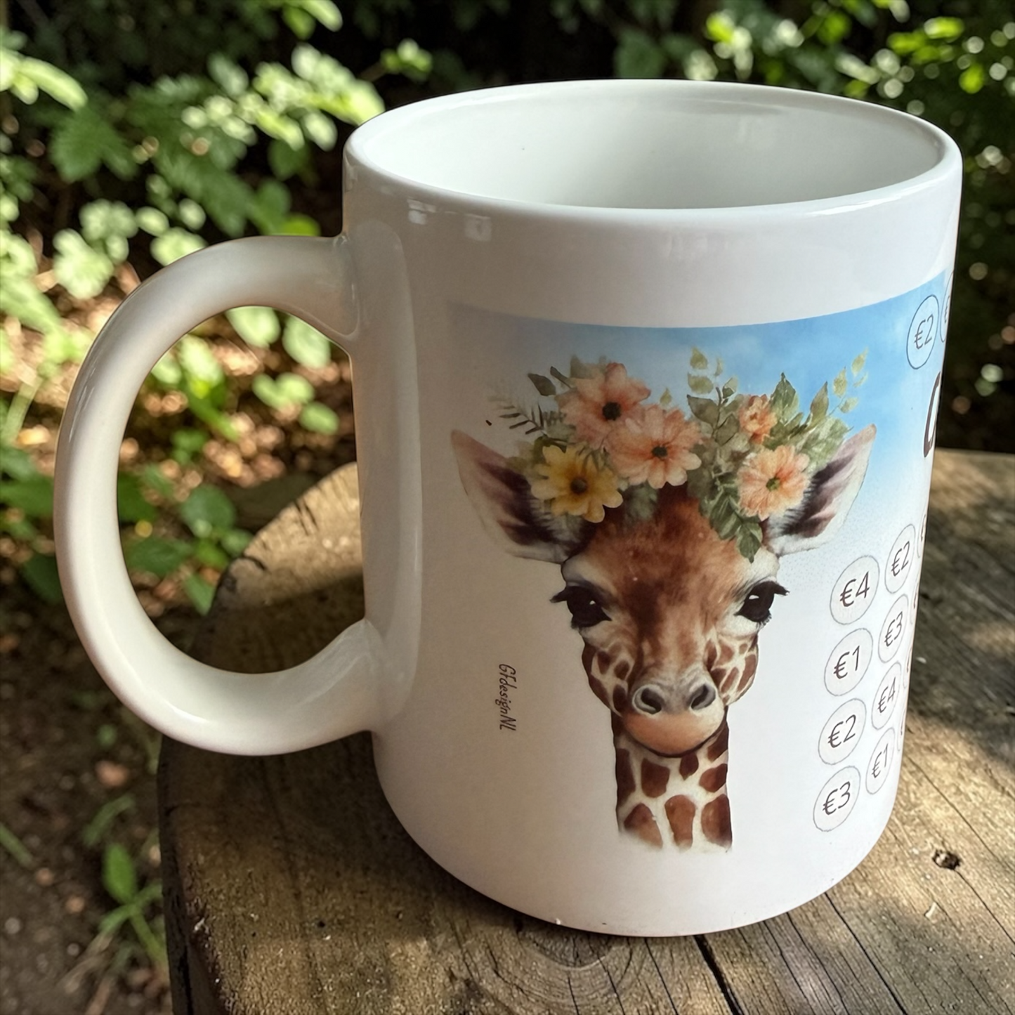 Cash stuffing challenge mok  giraf GFdesignNL