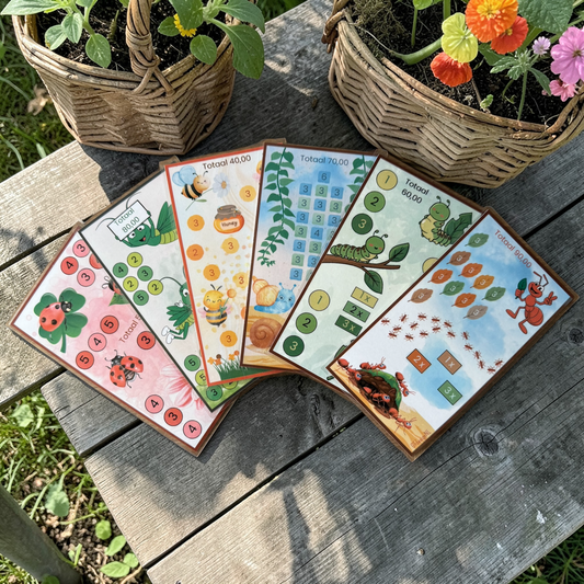 Cash Stuffing Challenge Karten A6 – Gartentiere
