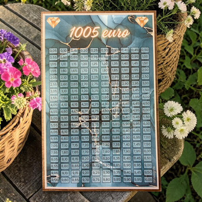 Cash Stuffing Spaarkaart A5 – Dagje Uit (€1005 of €2010)