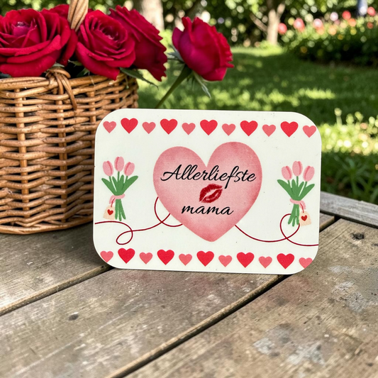 Lieve Koelkastmagneet 'Allerliefste Mama' - Cadeau voor Mama | GFDesignNL