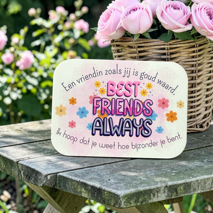 Lieve Koelkastmagneet 'Best Friends Always' - Cadeau Vriendin | GFDesignNL