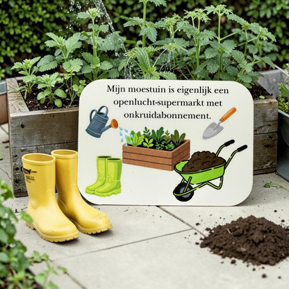 Grappige Koelkastmagneet 'Moestuin Supermarkt' | GFDesignNL