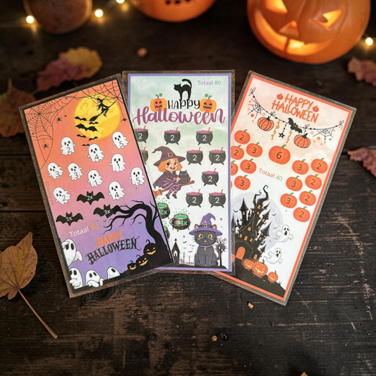 Halloween Cash Stuffing Challenge Kaarten A6 – Set van 3