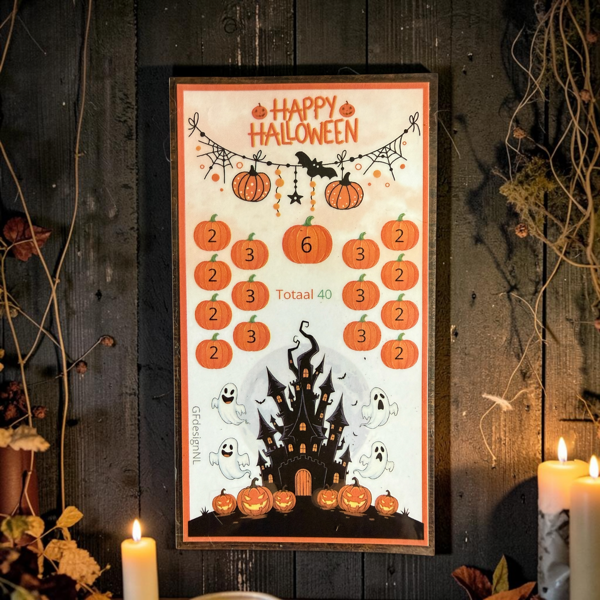 Halloween Cash Stuffing Challenge Kaarten A6 – Set van 3