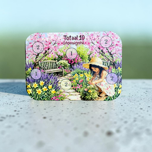 Lente tuin cash stuffing magneet – spaarchallenge €10