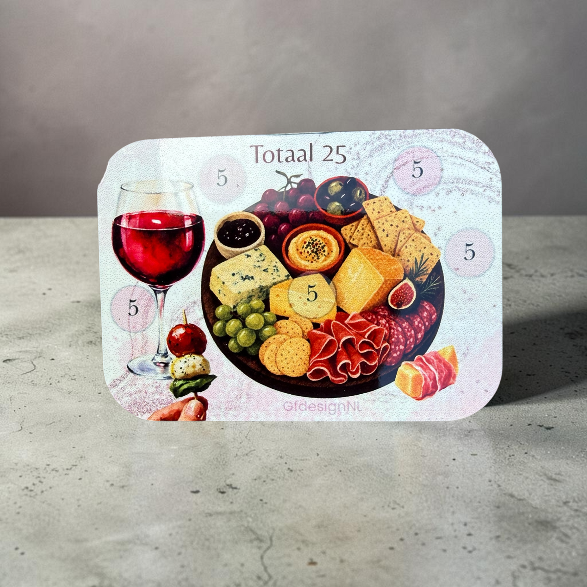 Borrelplank cash stuffing magneet – spaarchallenge €25