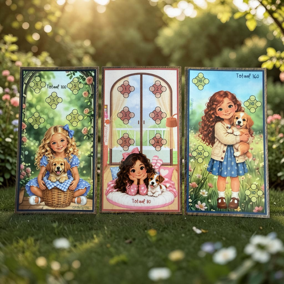 Puppy Love spaarkaarten – Cash stuffing €80, €100 en €160