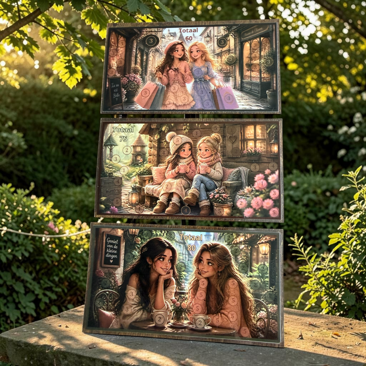 Best Friends spaarkaarten – Cash stuffing €60, €75 en €80