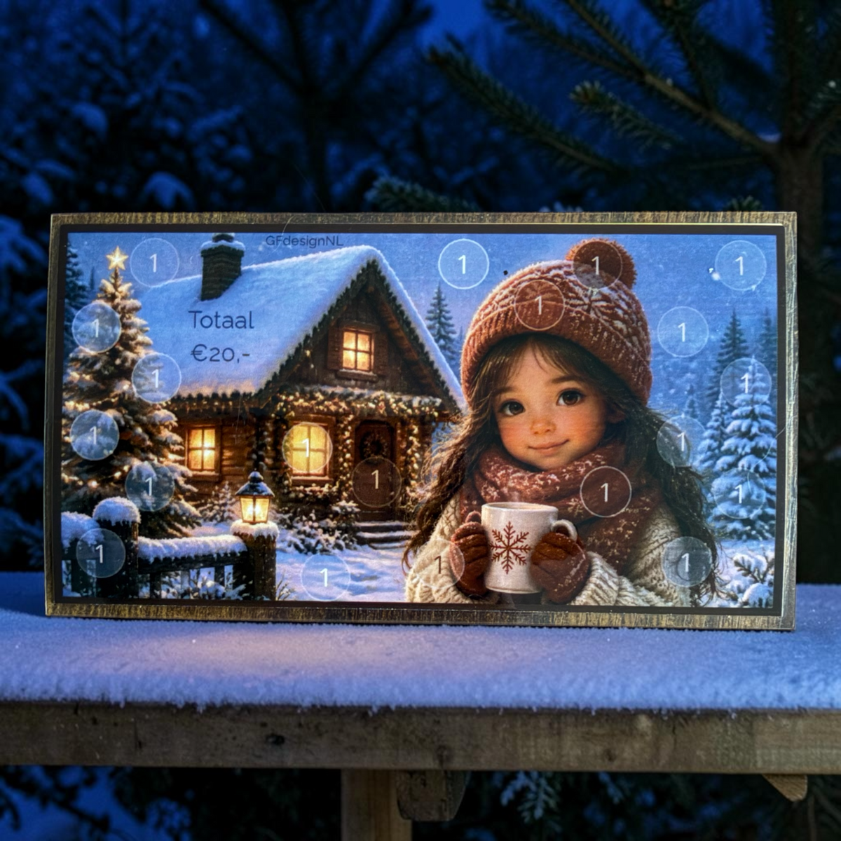 Winterse spaarkaarten – Cash stuffing €20, €40 en €60