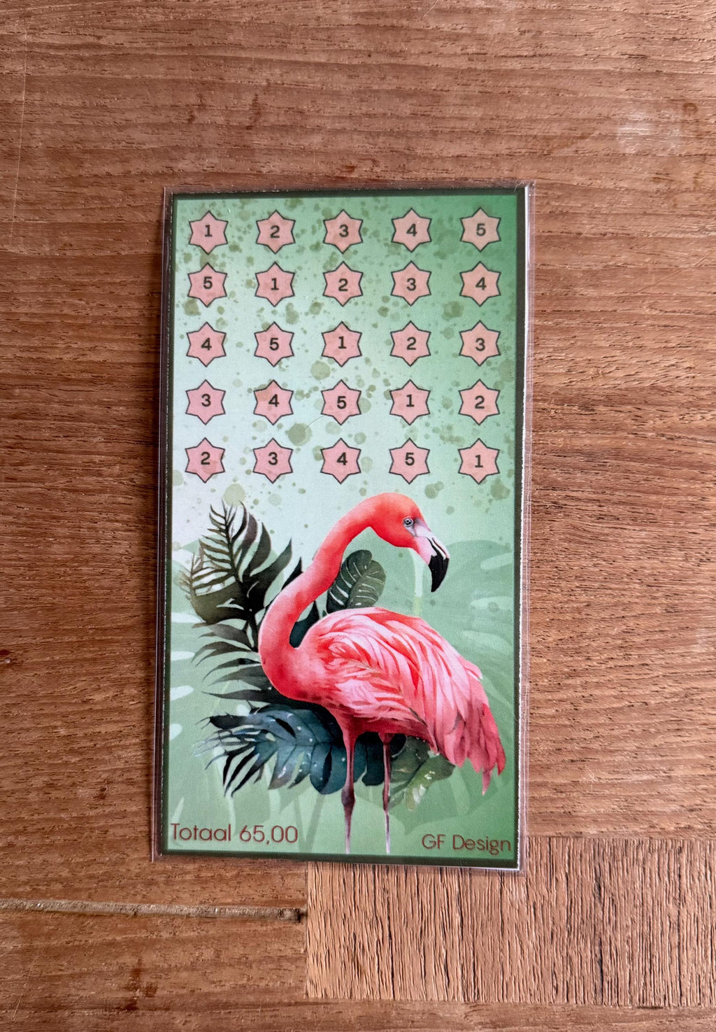 Cash stuffing challenge A6 Flamingo