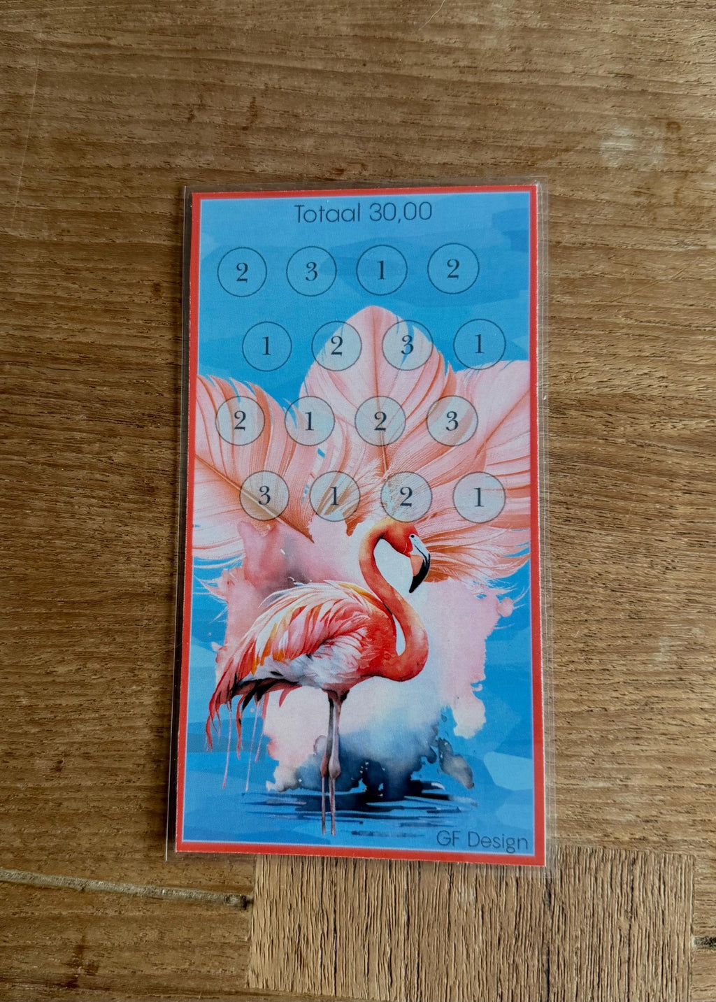 Cash stuffing challenge A6 Flamingo