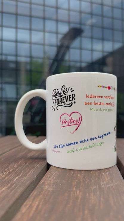 Vriendschap Koffiemok 325ml 'Besties Forever' | GFDesignNL